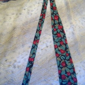 Vintage 80's Bugatti Silk Rose Tie